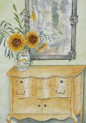 Sunflowers in Guest Room